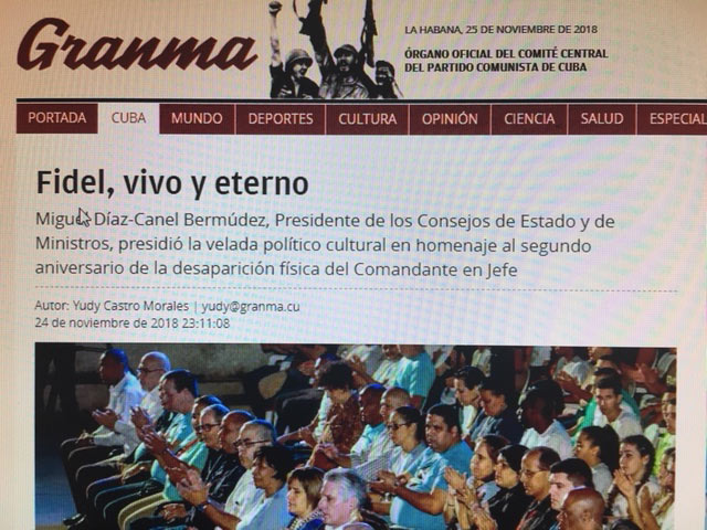 Metáforas acojonantes: Granma dice que Fidel Castro está vivo y será eterno Metáforas acojonantes: Granma dice que Fidel Castro está vivo y será eterno